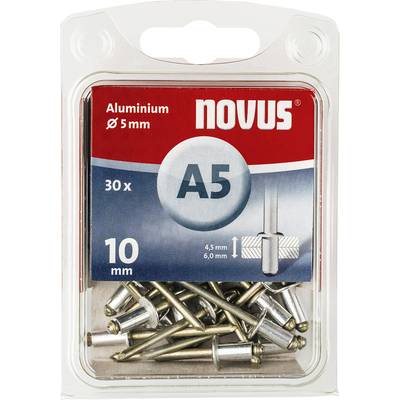 Novus 110026855 Blindniete (Ø x L) 5 mm x 10 mm  Aluminium Aluminium   30 St.