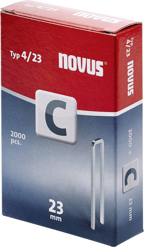 Novus Office 105109800 Schmalrückenklammern Typ 4 2000 St. Abmessungen (L x B) 23 mm x 6 mm-0