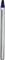 Ein silberner Metallstift mit einer blauen Spitze.