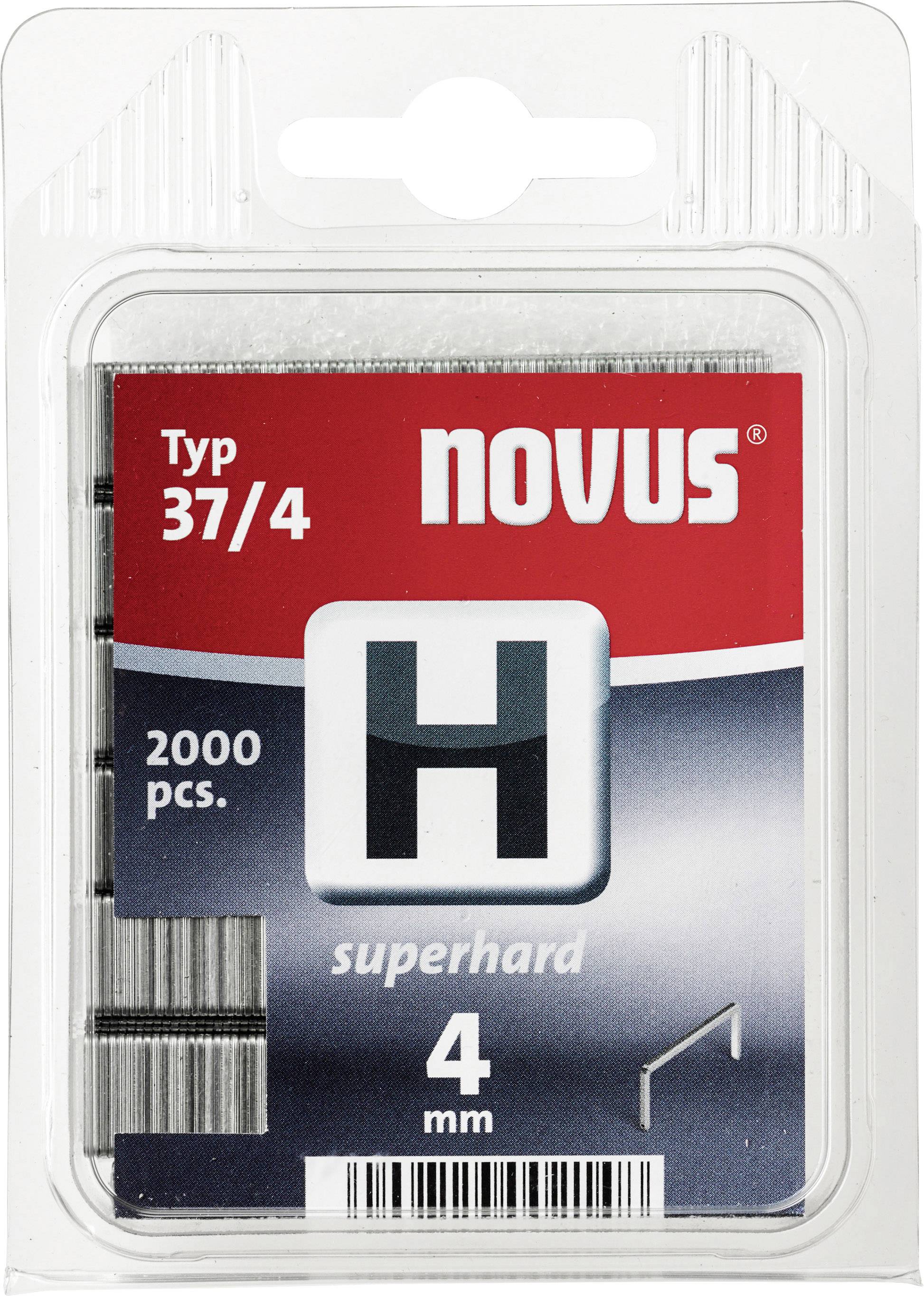 Novus Office 105107900 Nieten met fijn draad Type 37 2000 stuk(s) Afm. (l x b x h) 4 x 10.6 x 4 mm afbeelding