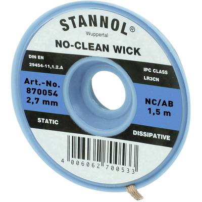 Stannol NC/BB Entlötlitze Länge 1.5 m Breite 2.7 mm 