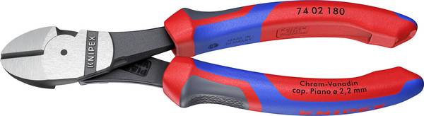 Knipex 74 02 180 Werkstatt Kraft-Seitenschneider mit Facette 180 mm