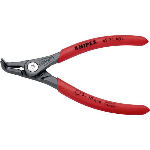 Knipex 49 21 A01 Seegeringzange Passend für (Seegeringzangen) Außenringe 3-10 mm Spitzenform (Details) abgewinkelt 90°