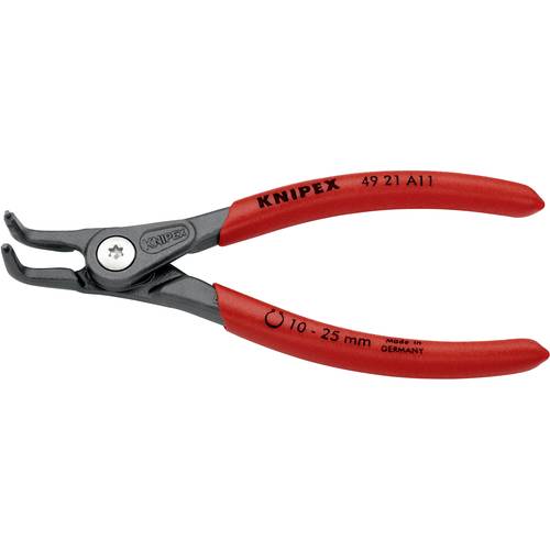 Knipex 49 21 A11 Seegeringzange Passend für (Seegeringzangen) Außenringe 10-25 mm Spitzenform (Details) abgewinkelt 90°
