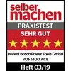 'Selber machen', Praxistest-Ergebnis 'Sehr gut', 5 Sterne für Robert Bosch Power Tools GmbH POF1400 ACE, Heft 03/19.