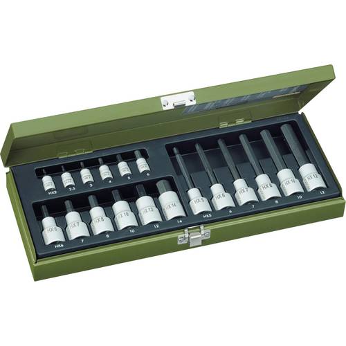 Proxxon Industrial Steckschlüssel-Bit-Einsatz-Set 1/4 (6.3 mm), 1/2 (12.5 mm) 18teilig 23 100