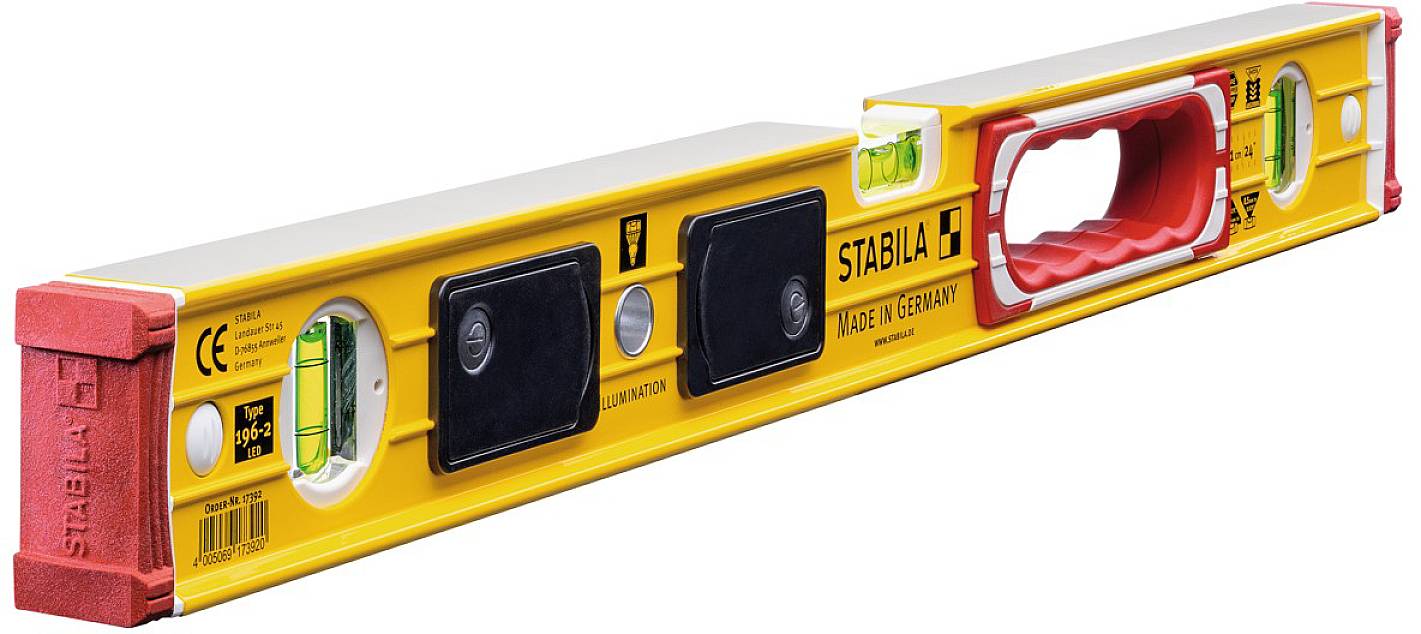 STABILA 196-2 LED 17392 Leichtmetall-Wasserwaage 60 cm 0.50 mm/m