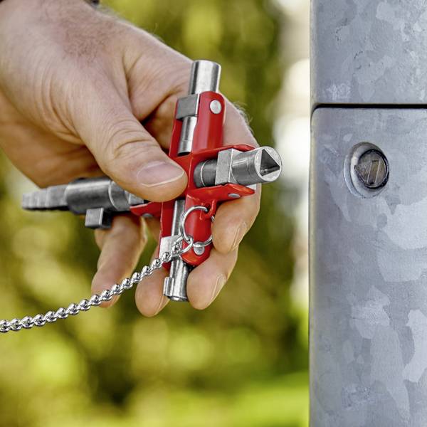 Knipex 00 11 06 V01 KNIPEX 00 11 06 V01 Universal-Schlüssel "Bau" der Standard Schaltschrankschlüssel 96 mm Schaltschrankschlüssel 1 St.