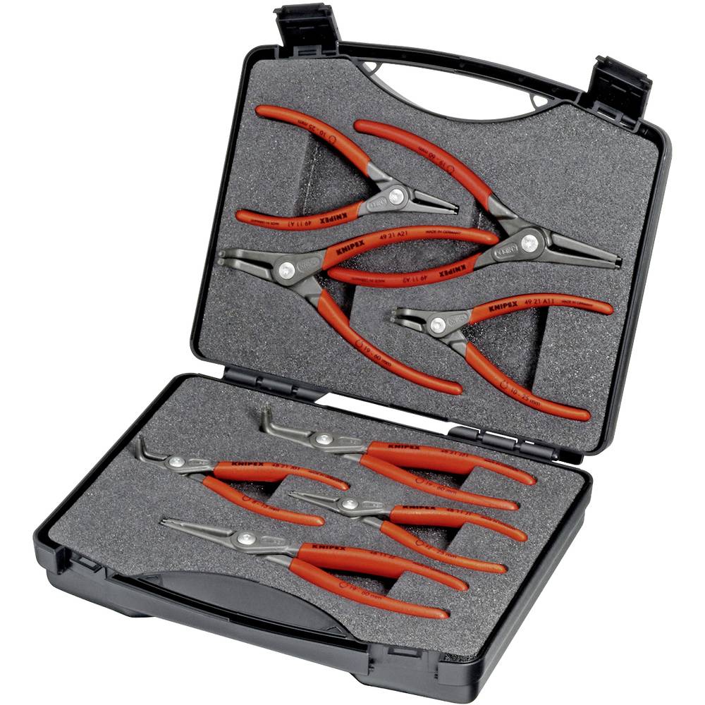 Knipex 8-delige set precisie-borgveertangen in een compacte koffer Knipex 00 21 25 S 00 21 25 12 25-