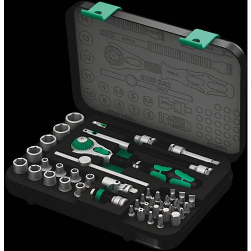 Thumbnail - Wera 8100 SA 2 Zyklop Steckschlüsselsatz metrisch 1/4 (6.3 mm) 42teilig 05003533001