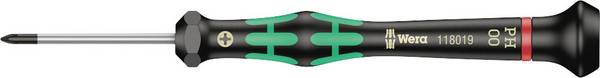 Wera 2050 05118019001 Elektrotechnik und Feinwerktechnik Kreuzschlitz-Schraubendreher PH 00 Klingenlänge: 40 mm