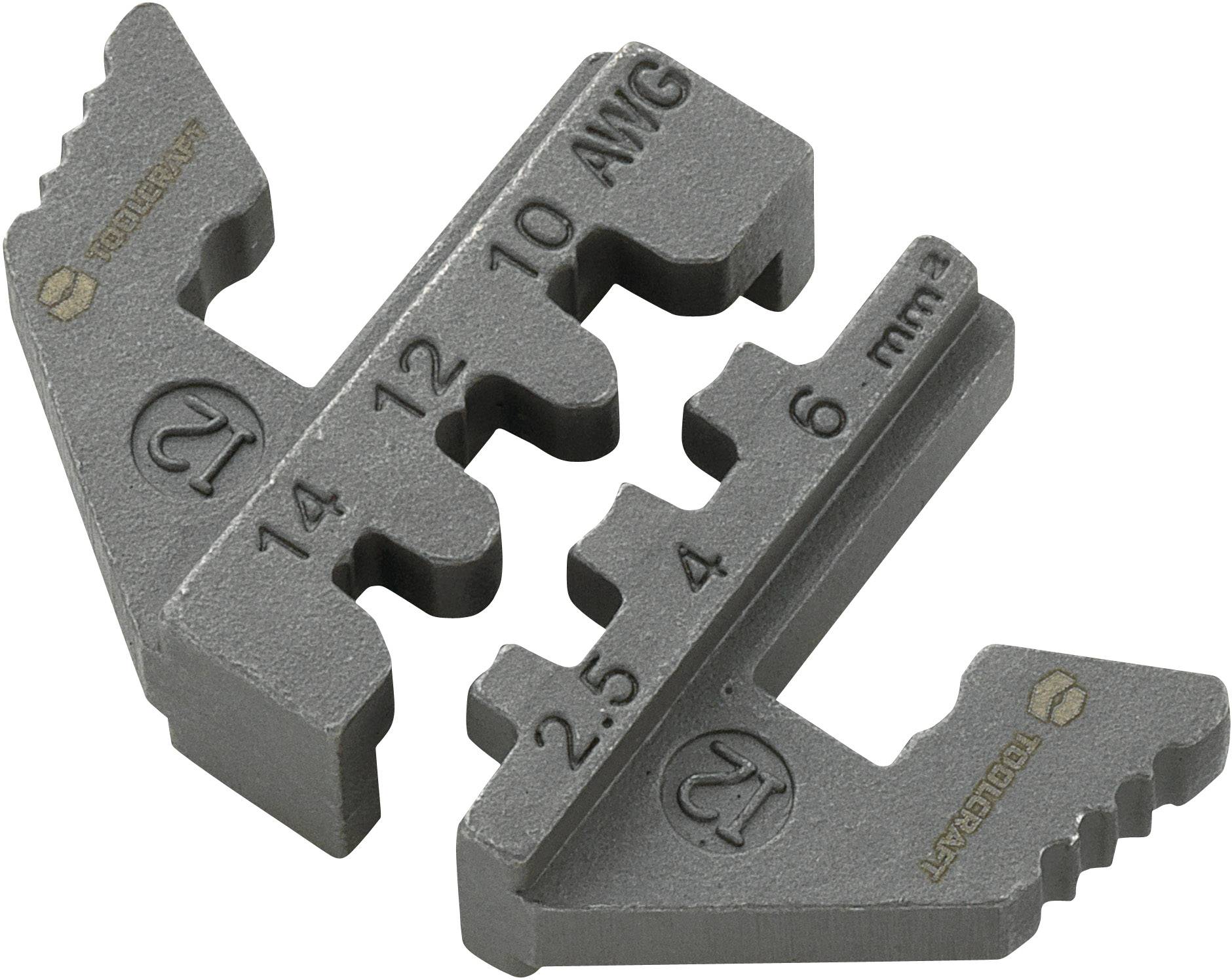 Metallgerät mit zahnartigen Stufen, jeweils mit Gravuren für Drahtgrößen von 2,5 bis 14 AWG.