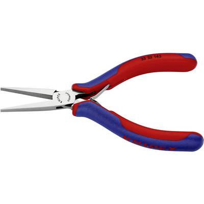 Eine rote und blaue Spitzzange mit Präzisionsspitzen, geeignet für feine Arbeiten und Elektronikreparaturen.