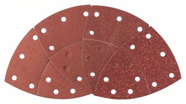 Bosch Accessories  2607017112 Multischleifpapier-Set mit Klett, gelocht Körnung (num) 40, 80, 120, 180  (L x B) 102 mm x 62.93 mm 1 Set
