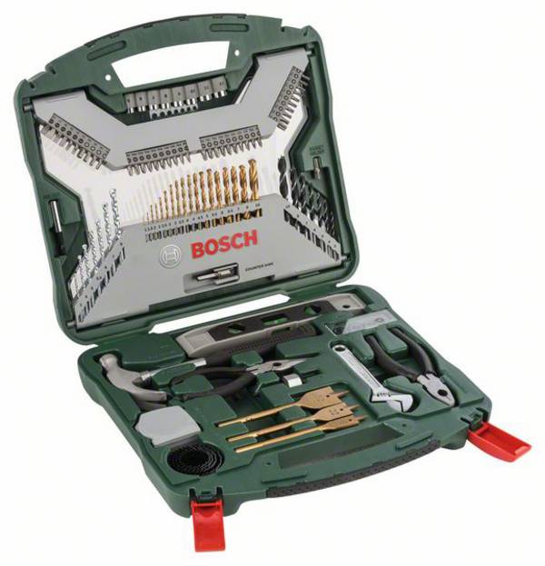 Bosch Accessories 2607019331 X-Line 103teilig Bohrer- und Bit-Sortiment Metall, Stein, Beton, Holz, Mauerwerk