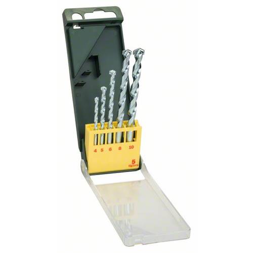 Thumbnail - Bosch Accessories Promoline 2607019438 Hartmetall Stein-Spiralbohrer-Set 5teilig 4 mm, 5 mm, 6 mm, 8 mm, 10 mm Zylinders...