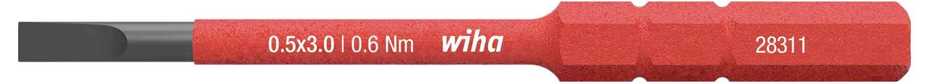 Wiha SlimBit electric Werkstatt Schlitz Wechselklinge 3 mm 75 mm Passend für (Serie Schraubendreher) Wiha Torque-1