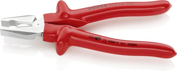 Knipex 02 07 225 Werkstatt Kraft-Kombizange 225 mm DIN ISO 5746