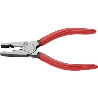 'Rote Flachzange mit schwarzem Griff.'