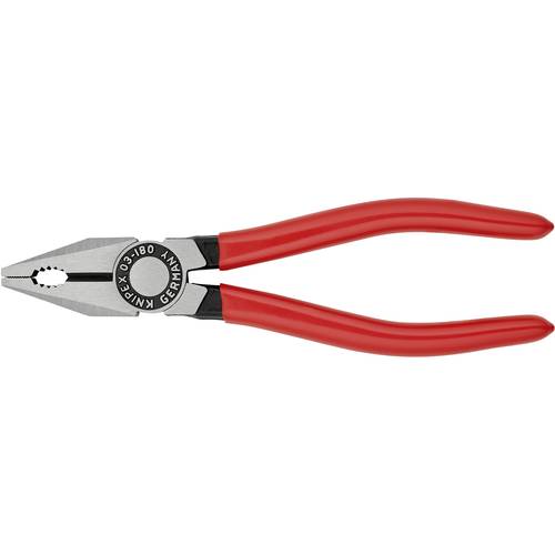 KNIPEX 03 01 180 EAN Kombizange mit Kunststoff überzogen schwarz atramentiert 180 mm