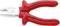 'Rote Knipex Kombizange mit isolierten Griffen, geeignet für Arbeiten bis 1000 V gemäß IEC 60900 Standard.'