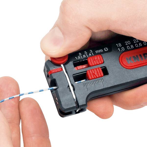 Knipex 12 80 040 SB Drahtabisolierer Geeignet für CU-Leiter 0.12 bis 0.4 mm