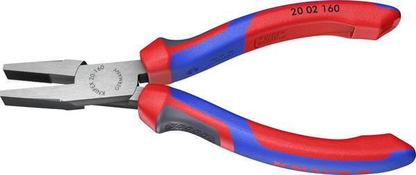 Knipex 20 02 160 Werkstatt Flachzange Gerade Chrom-Vanadium Elektrostahl 160 mm