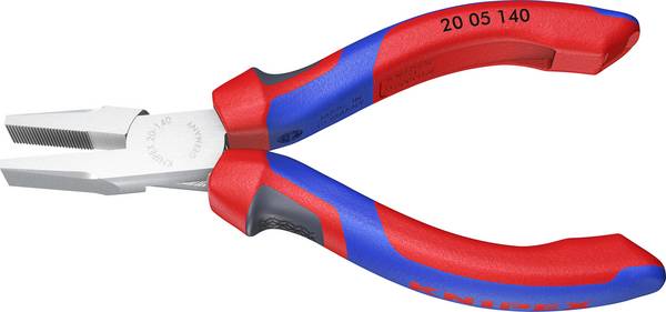 Knipex 20 05 140 Werkstatt Flachzange Gerade Chrom-Vanadium Elektrostahl 140 mm