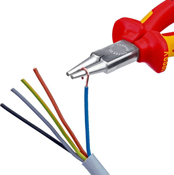 Knipex 22 06 160 VDE Rundzange Gerade Chrom-Vanadium Elektrostahl 160 mm