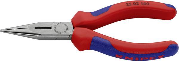 Knipex 25 02 140 Elektrotechnik und Feinwerktechnik Flachrundzange Gerade Vanadium Elektrostahl 140 mm