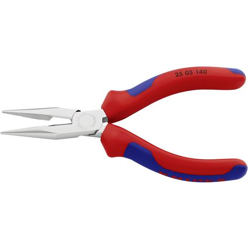 Knipex 25 05 140 Elektronik- u. Feinmechanik Flachrundzange Gerade Vanadium Elektrostahl 140 mm