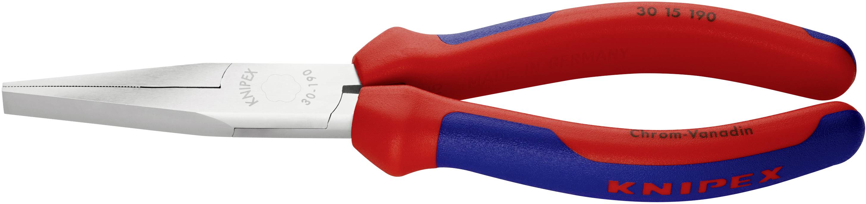 Knipex 30 15 190 Elektronik- u. Feinmechanik Flachzange Gerade Chrom-Vanadium Elektrostahl 190 mm