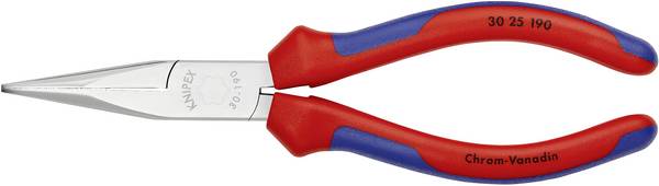 Knipex 30 25 190 Werkstatt Flachrundzange Gerade Chrom-Vanadium Elektrostahl 190 mm