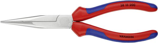 Knipex 38 15 200 Elektrotechnik und Feinwerktechnik Flachrundzange Gerade Vanadium Elektrostahl 200 mm