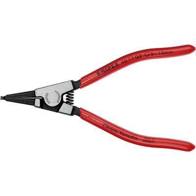 Eine rote Sprengringzange der Marke Knipex, geeignet für Innenringe von 5 bis 13 mm.