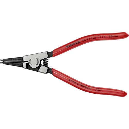 Knipex 46 11 G3 Seegeringzange Passend für (Seegeringzangen) Außenringe 14-18 mm Spitzenform (Details) gerade