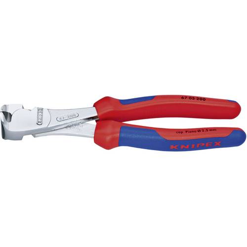 KNIPEX 67 05 160 Kraft-Vornschneider mit Mehrkomponenten-Hüllen verchromt 160 mm