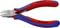 Eine rote und blaue Knipex-Seitenschneiderzange, geeignet für das Schneiden von Plastik.