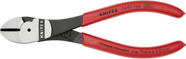 Knipex  74 01 160 Werkstatt Kraft-Seitenschneider mit Facette 160 mm