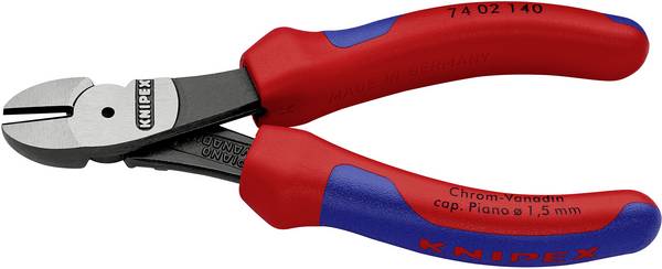 Knipex 74 02 140 Werkstatt Kraft-Seitenschneider mit Facette 140 mm