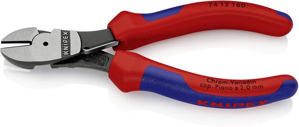 Knipex  74 12 160 Werkstatt Kraft-Seitenschneider mit Facette 160 mm