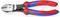 Kabelschneider der Marke Knipex mit blauen und roten Griffen, geeignet zum Schneiden von Pianodraht bis 2,2 mm.