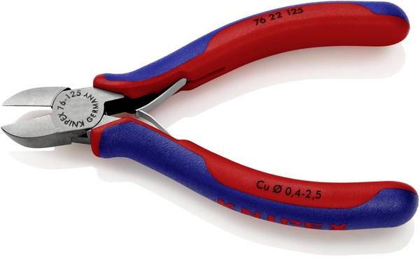 Knipex  76 22 125 Elektrotechnik und Feinwerktechnik Seitenschneider ohne Facette 125 mm