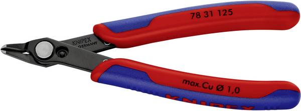 Knipex Super-Knips 78 31 125 Elektrotechnik und Feinwerktechnik Printzange ohne Facette 125 mm
