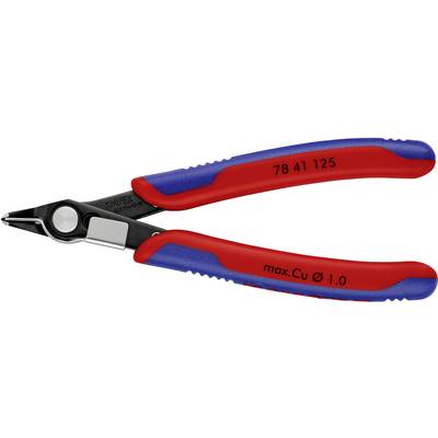 Eine rote und blaue Zange mit der Aufschrift '78 41 125' auf dem Griff. Geeignet für Arbeiten an Kabeln bis 1,0 mm Durchmesser.