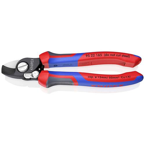 Knipex 95 22 165 95 22 165 Kabelschere Geeignet für (Abisoliertechnik) Alu- und Kupferkabel, ein- und mehrdrähtig 15 mm ...