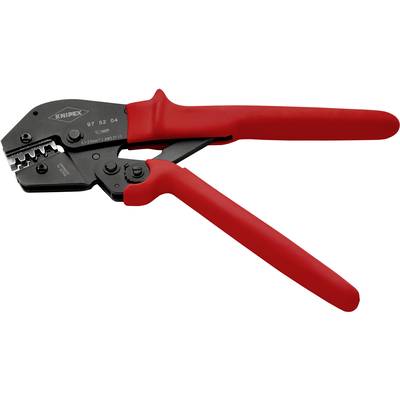 Zange mit rotem Griff, geeignet zum Abisolieren und Schneiden von Drähten, Markenname 'Knipex' auf dem Werkzeug eingeprägt.