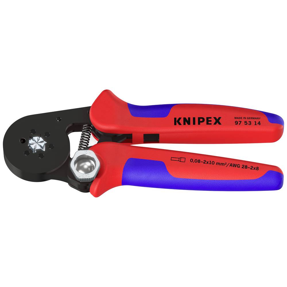 Knipex 97 53 14 Zelfinstellende krimptang voor adereindhulzen met zij-invoer 0,08 6,0 mm² (AWG 28 10