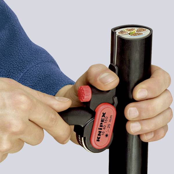 Knipex 16 40 150 Außenmantelschneider Geeignet für Rundkabel 25 mm (min)