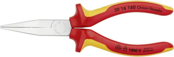Knipex 30 16 160 VDE Flachzange Gerade Chrom-Vanadium Elektrostahl 160 mm